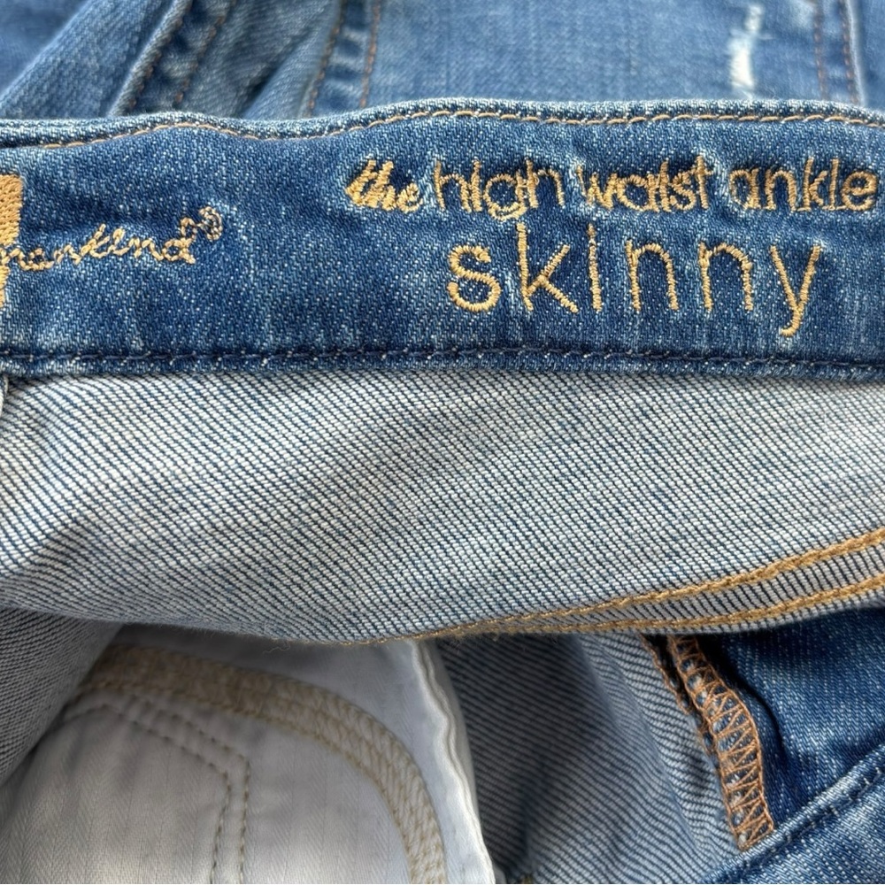 7 For All Mankind Women's High Waisted Ankle Skinny Size 25 - Picture 4 of 6
